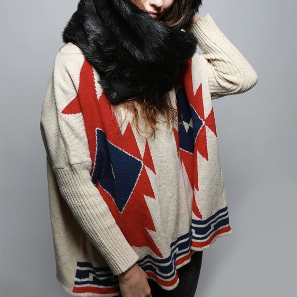 Verty Tribal Pattern Sweater OS
